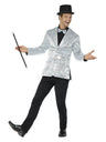 Sequin Jacket, Mens, Silver