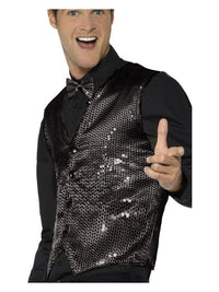 Sequin Waistcoat, Black Dress Loud