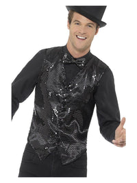 Sequin Waistcoat, Black Dress Loud