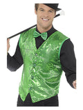 Sequin Waistcoat, Green Dress Loud