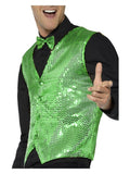 Sequin Waistcoat, Green Dress Loud