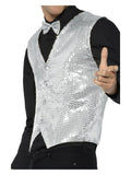 Sequin Waistcoat, Silver Dress Loud