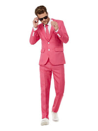 Solid Colour Stand Out Suit, Hot Pink Dress Loud