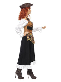 Steam Punk Pirate Wench Costume, Black & Gold Dress Loud