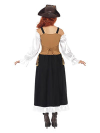 Steam Punk Pirate Wench Costume, Black & Gold Dress Loud