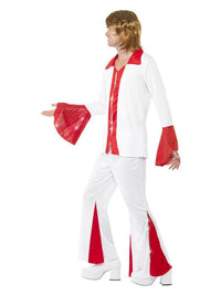 Super Trooper Male Costume, White & Red Dress Loud