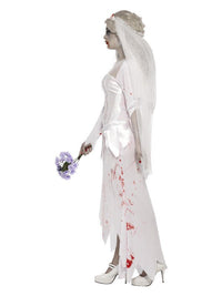 Till Death Do Us Part Zombie Bride Costume, White Dress Loud