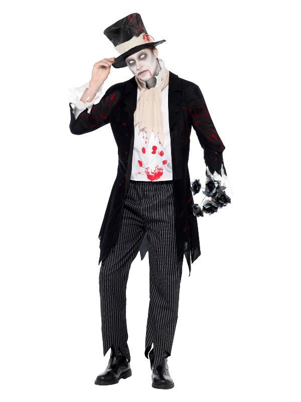 Till Death Do Us Part Zombie Groom Costume, Black Dress Loud