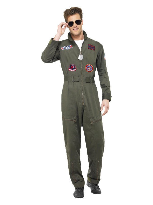Top Gun Deluxe Male Costume, Green Dress Loud