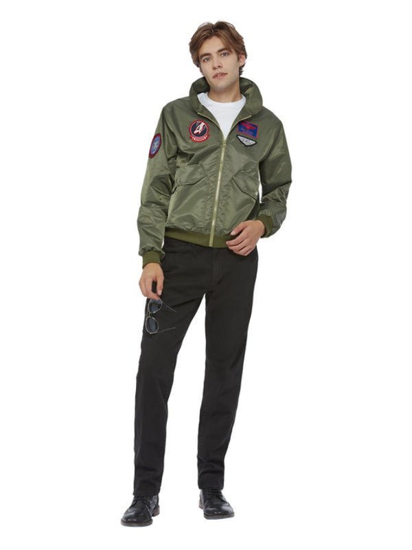 Top Gun Maverick Bomber Jacket, Green Dress Loud