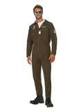 Top Gun Maverick Men's Aviator Costume, Green Dress Loud