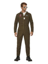 Top Gun Maverick Men's Aviator Costume, Green