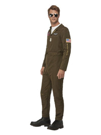 Top Gun Maverick Men's Aviator Costume, Green Dress Loud