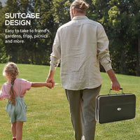 Outsunny Portable BBQ Grill - Compact Suitcase Design for Camping & Picnic, Black Dress Loud