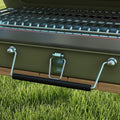 Outsunny Portable BBQ Grill with Suitcase Design for Camping Picnic Party, Green Dress Loud