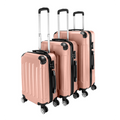 3 Pcs Suitcase Lightweight ABS Carry-on Hand Luggage 4 Spinner Wheels Trolley Case Dress Loud