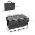 Outsunny Portable BBQ Grill - Compact Suitcase Design for Camping & Picnic, Black Dress Loud