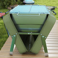 Outsunny Portable BBQ Grill with Suitcase Design for Camping Picnic Party, Green Dress Loud