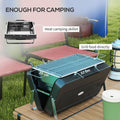 Outsunny Portable BBQ Grill - Compact Suitcase Design for Camping & Picnic, Black Dress Loud