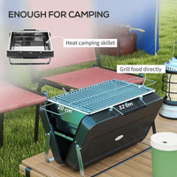 Outsunny Portable BBQ Grill - Compact Suitcase Design for Camping & Picnic, Black Dress Loud