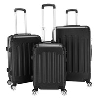 3 Pcs Suitcase Lightweight ABS Carry-on Hand Luggage 4 Spinner Wheels Trolley Case Dress Loud