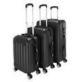 3 Pcs Suitcase Lightweight ABS Carry-on Hand Luggage 4 Spinner Wheels Trolley Case Dress Loud