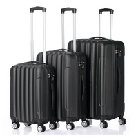 3 Pcs Suitcase Lightweight ABS Carry-on Hand Luggage 4 Spinner Wheels Trolley Case Dress Loud