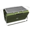 Outsunny Portable BBQ Grill with Suitcase Design for Camping Picnic Party, Green Dress Loud