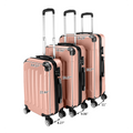 3 Pcs Suitcase Lightweight ABS Carry-on Hand Luggage 4 Spinner Wheels Trolley Case Dress Loud