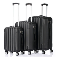 3 Pcs Suitcase Lightweight ABS Carry-on Hand Luggage 4 Spinner Wheels Trolley Case Dress Loud