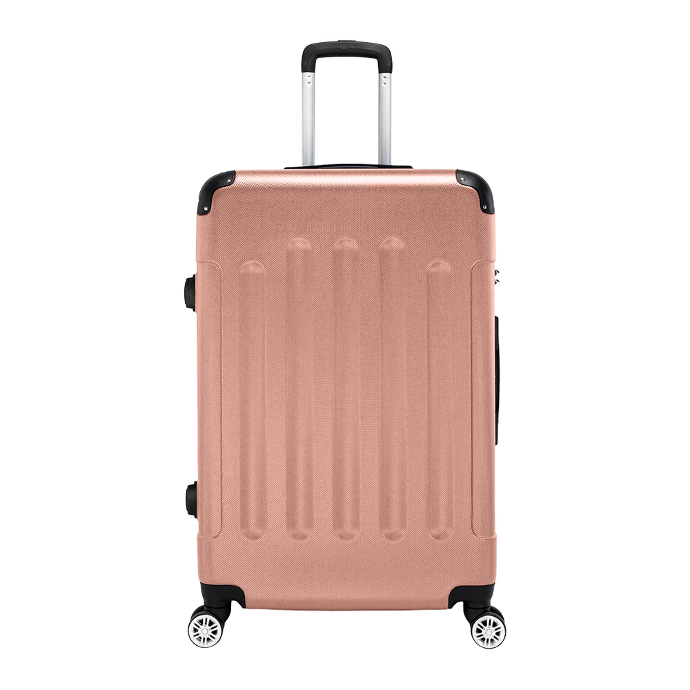 3 Pcs Suitcase Lightweight ABS Carry-on Hand Luggage 4 Spinner Wheels Trolley Case Dress Loud