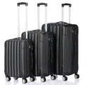 3 Pcs Suitcase Lightweight ABS Carry-on Hand Luggage 4 Spinner Wheels Trolley Case Dress Loud