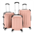 3 Pcs Suitcase Lightweight ABS Carry-on Hand Luggage 4 Spinner Wheels Trolley Case Dress Loud