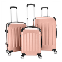 3 Pcs Suitcase Lightweight ABS Carry-on Hand Luggage 4 Spinner Wheels Trolley Case Dress Loud