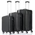 3 Pcs Suitcase Lightweight ABS Carry-on Hand Luggage 4 Spinner Wheels Trolley Case Dress Loud