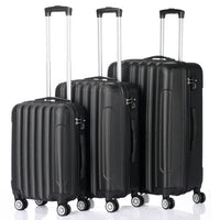 3 Pcs Suitcase Lightweight ABS Carry-on Hand Luggage 4 Spinner Wheels Trolley Case Dress Loud