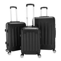 3 Pcs Suitcase Lightweight ABS Carry-on Hand Luggage 4 Spinner Wheels Trolley Case Dress Loud
