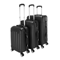 3 Pcs Suitcase Lightweight ABS Carry-on Hand Luggage 4 Spinner Wheels Trolley Case Dress Loud