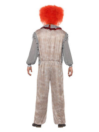 Vintage Clown Costume, Grey & Red Dress Loud