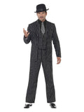 Vintage Gangster Boss Costume, Black Dress Loud