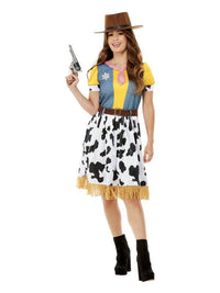 Western Cowgirl Costume, Yellow Dress Loud