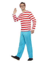 Where's Wally? Costume, Red & White Dress Loud