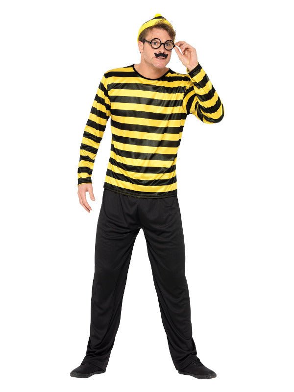 Where's Wally? Odlaw Costume, Black & Yellow Dress Loud