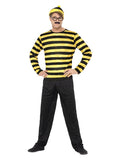Where's Wally? Odlaw Costume, Black & Yellow Dress Loud