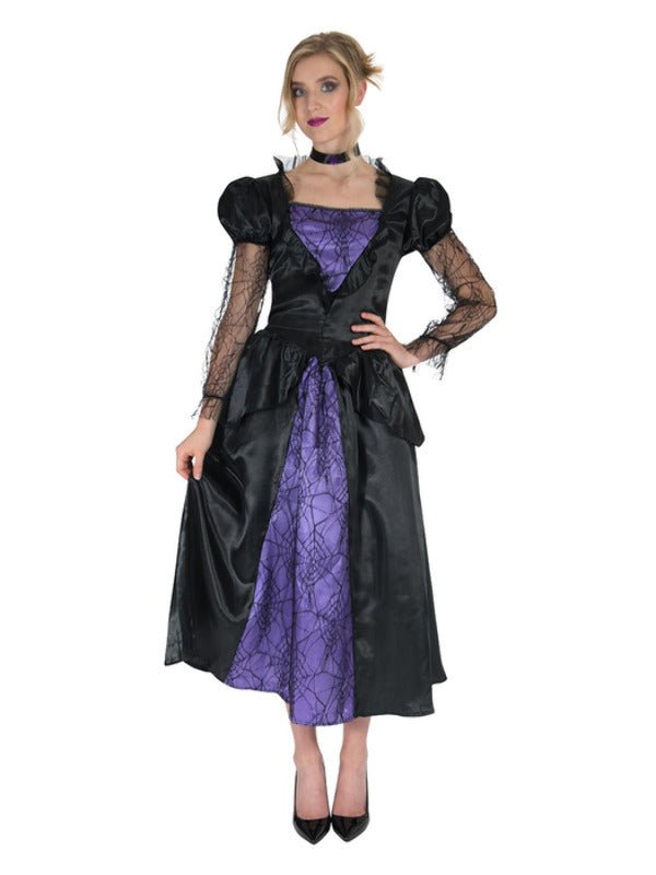 Wicked Queen Costume, Black & Purple Dress Loud