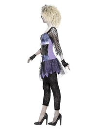 Zombie 80s Wild Child Costume, Black Dress Loud