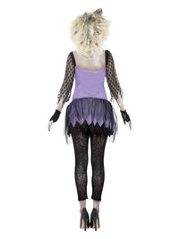 Zombie 80s Wild Child Costume, Black Dress Loud
