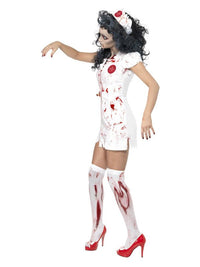 Zombie Nurse Costume, White Dress Loud