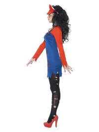 Zombie Plumber Female Costume, Red Dress Loud
