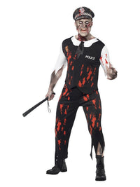 Zombie Policeman Costume, Black Dress Loud